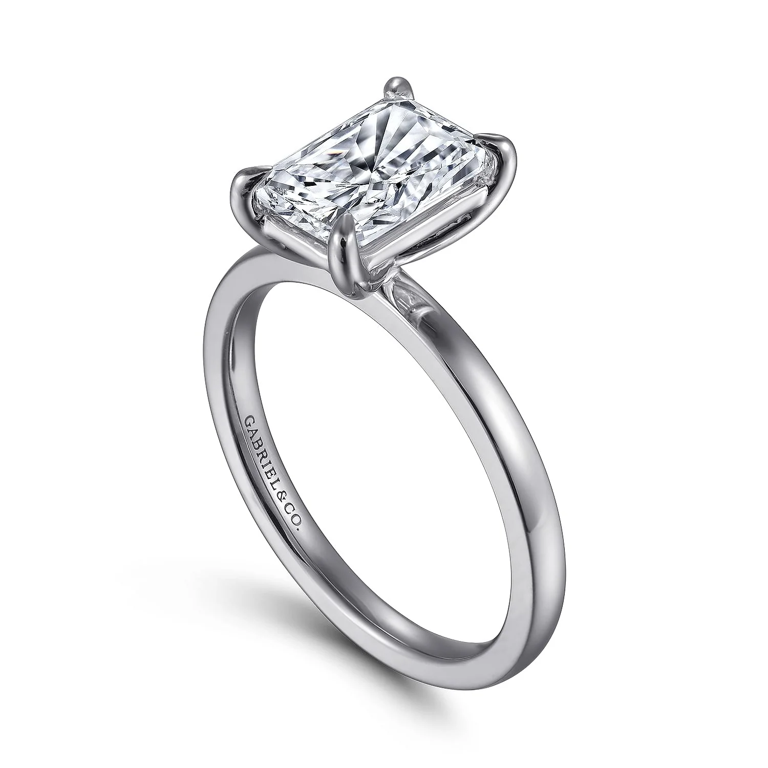 Gabriel & Co. Radiant Cut Semi-Mount Engagement Ring - Image 3