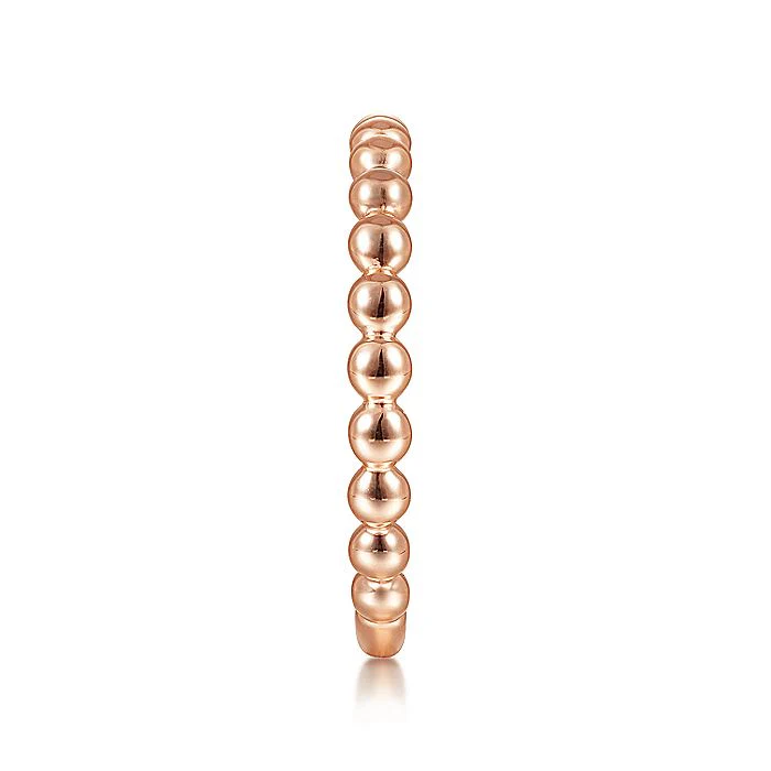 Gabriel & Co. Rose Gold Bujukan Beaded Band - Image 4