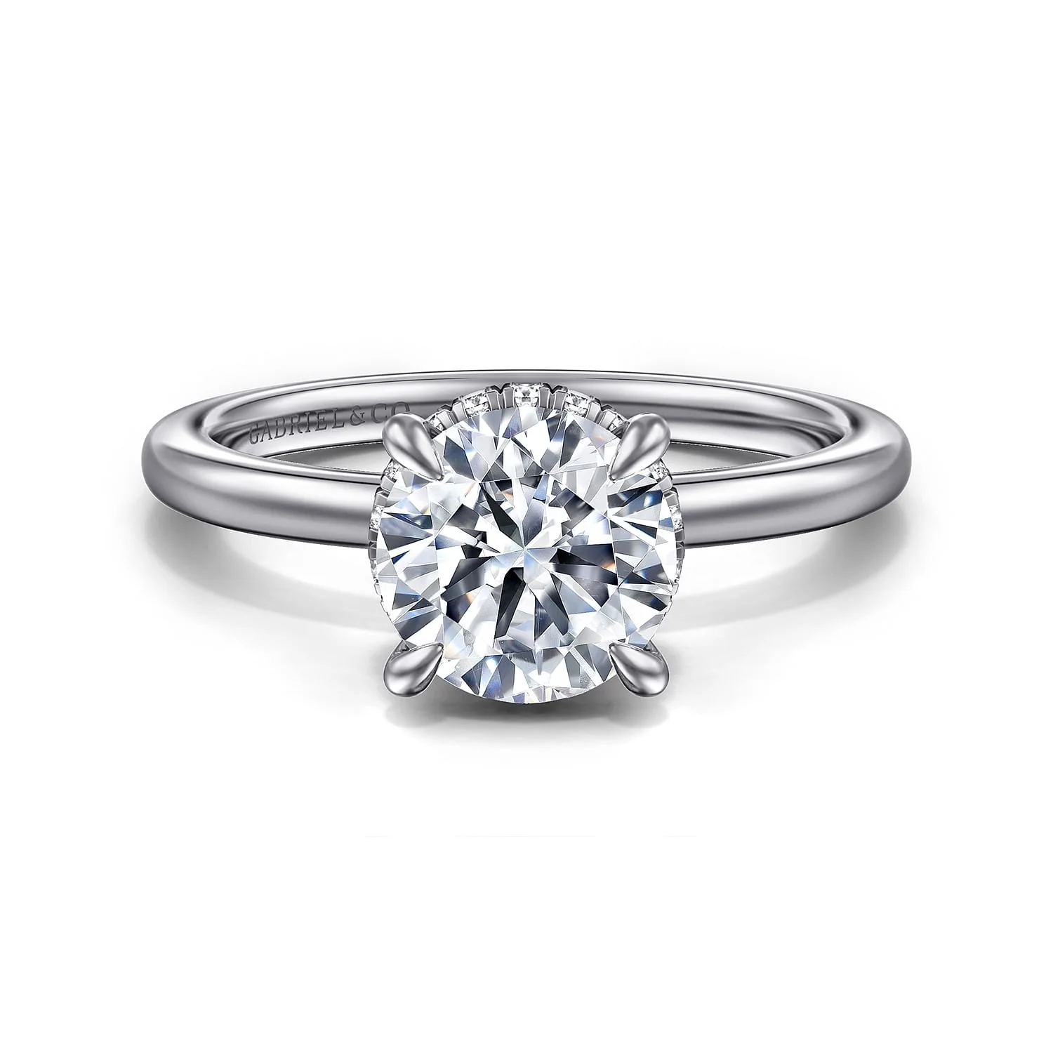Gabriel & Co. Round Semi-Mount Engagement Ring