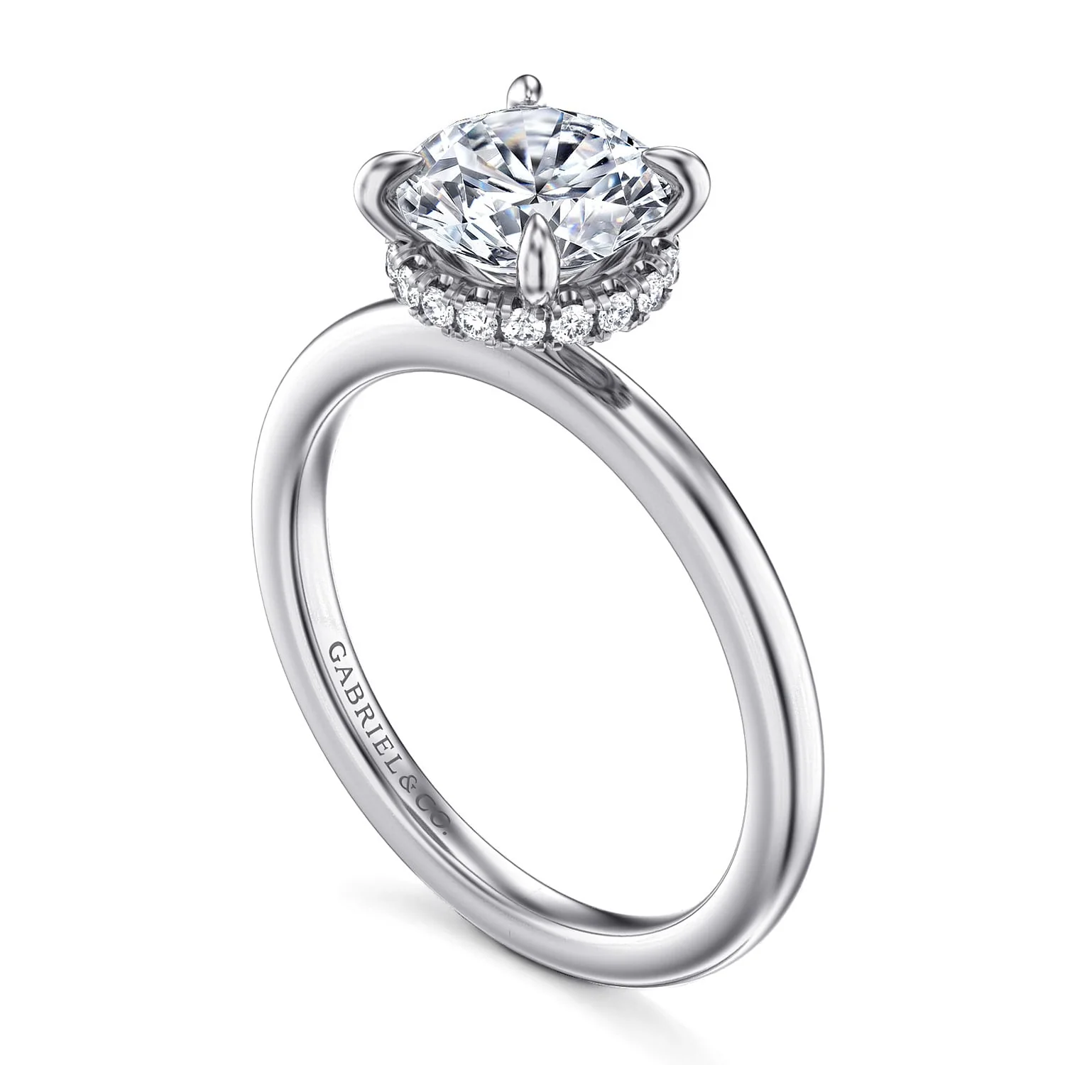 Gabriel & Co. Round Semi-Mount Engagement Ring - Image 3