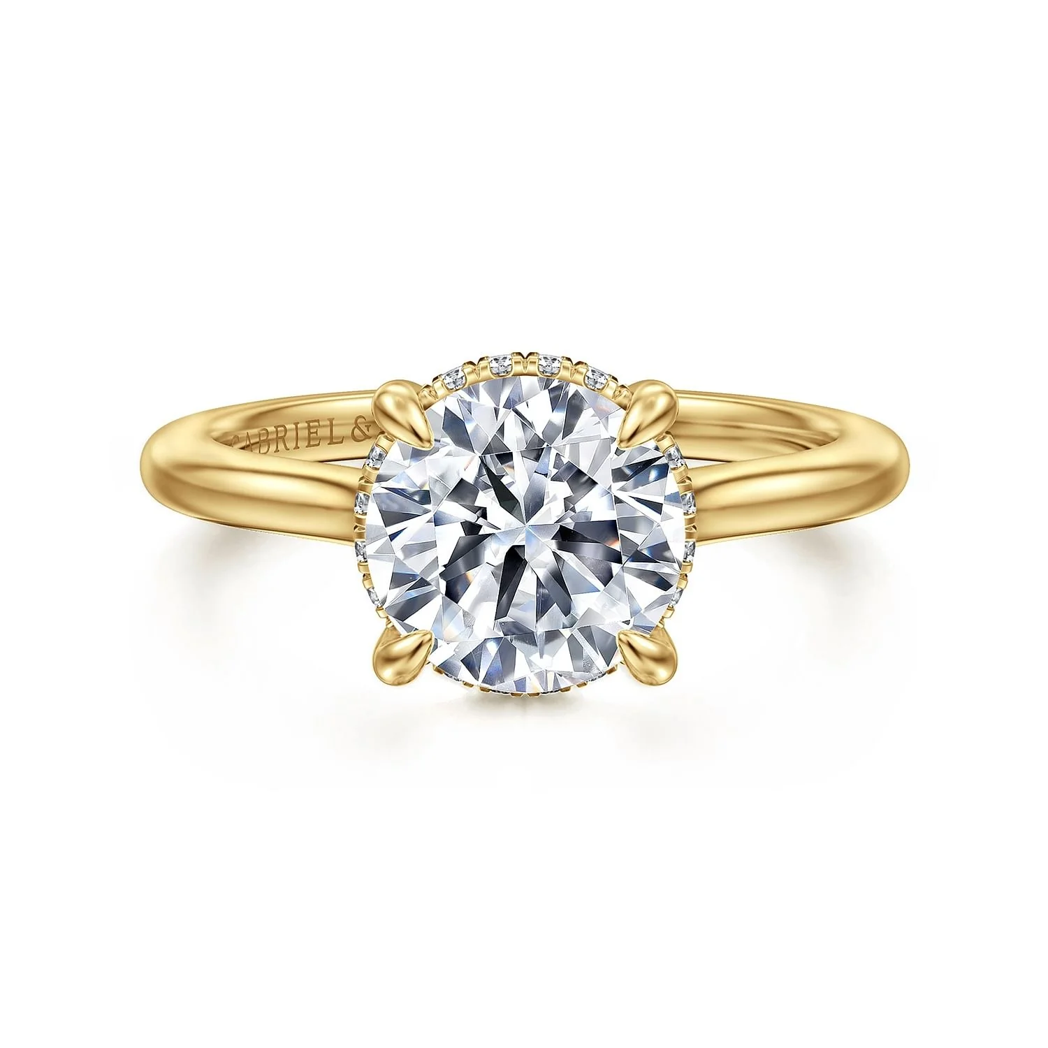 Gabriel & Co. Round Semi-Mount Engagement Ring