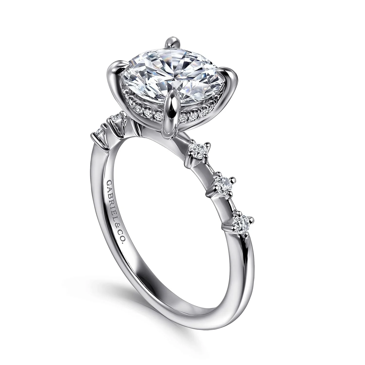 Gabriel & Co. Round Semi-Mount Engagement Ring - Image 3