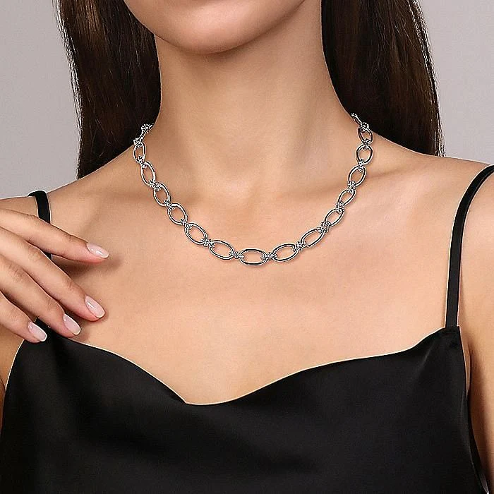Gabriel & Co Silver Bujukan Link Chain Necklace - Image 3