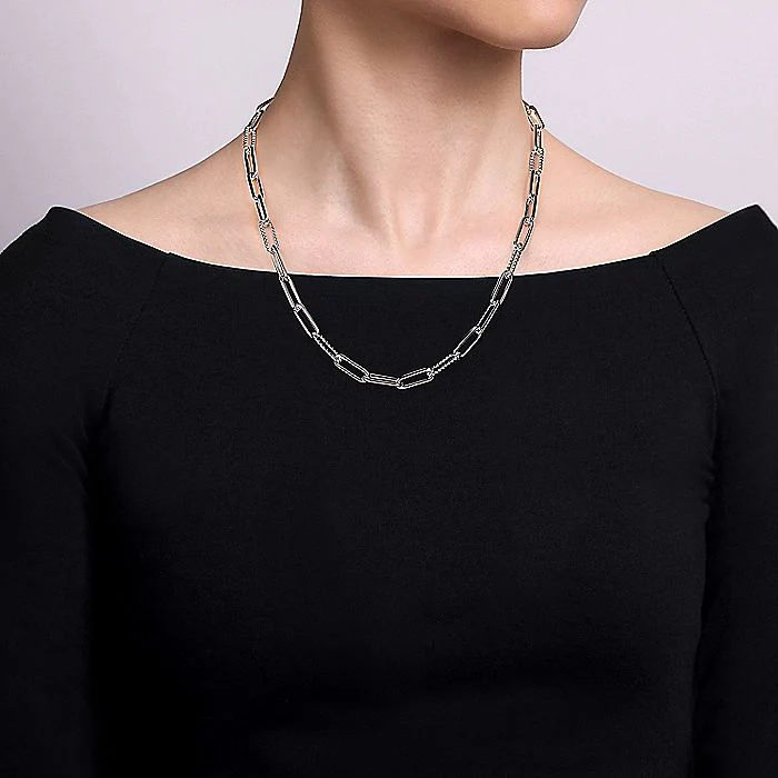 Gabriel & Co. Silver Bujukan Link Chain Necklace - Image 3