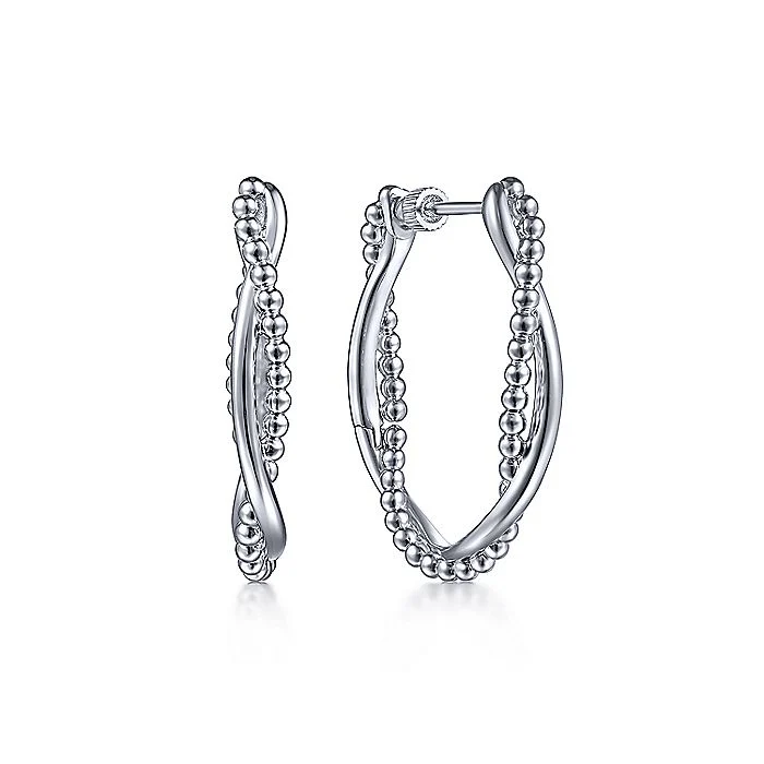 Gabriel & Co Sterling Silver 30mm Hoop Earrings
