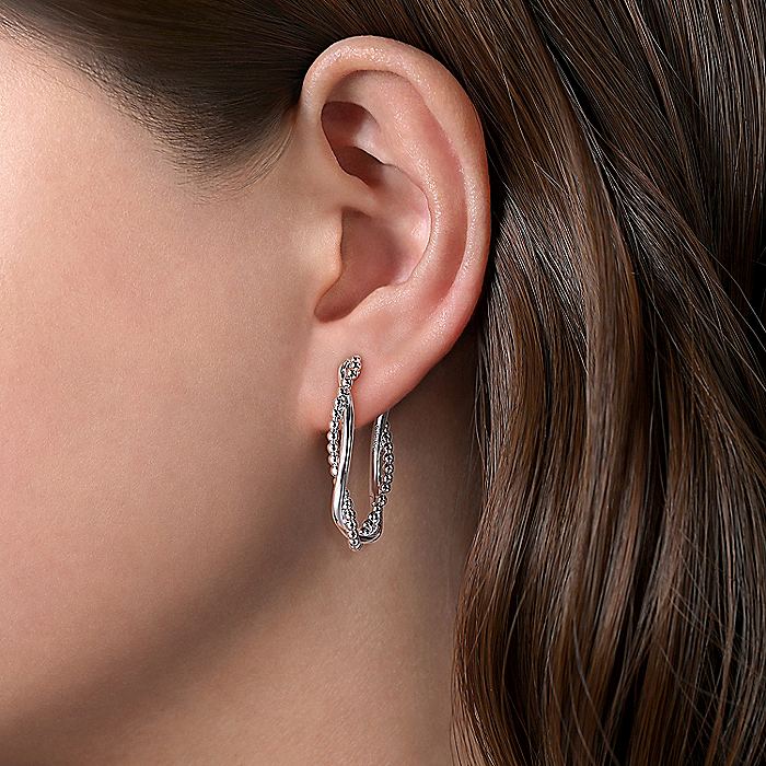 Gabriel & Co Sterling Silver 30mm Hoop Earrings - Image 2