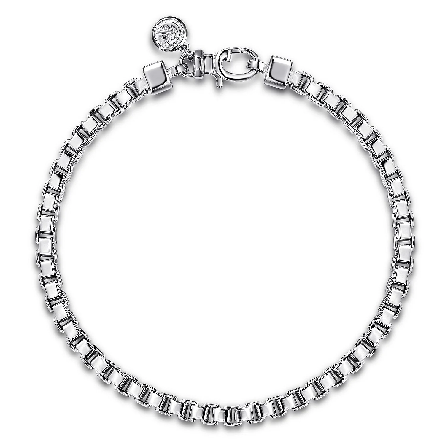 Gabriel & Co Sterling Silver 4mm Solid Box Chain Bracelet