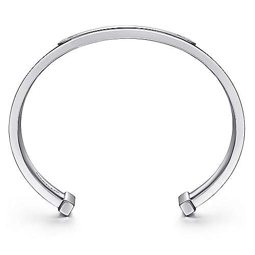 Gabriel & Co Sterling Silver and Leather Open ID Bracelet - Image 3