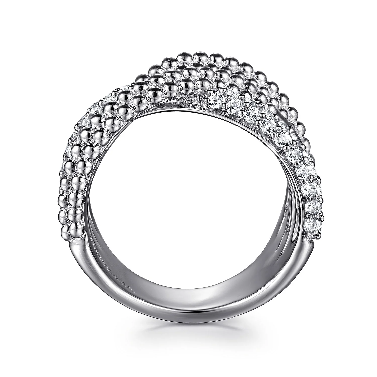Gabriel & Co. Sterling Silver and White Sapphire Ring - Image 2