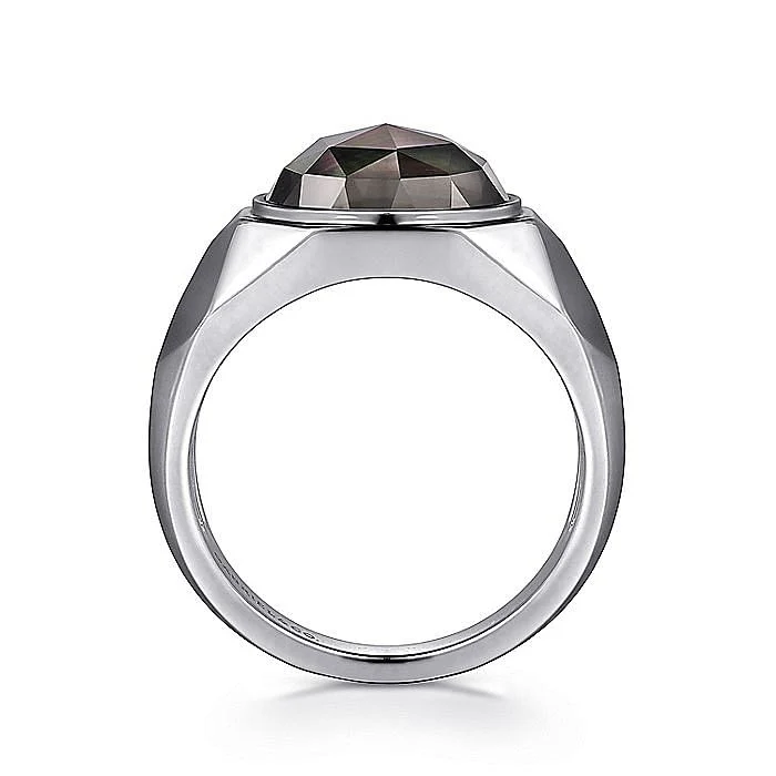 Gabriel & Co. Sterling Silver Black Mother of Pearl Ring - Image 2