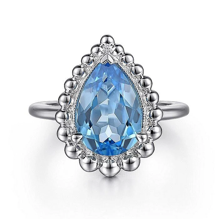 Gabriel & Co. Sterling Silver Blue Topaz Ring
