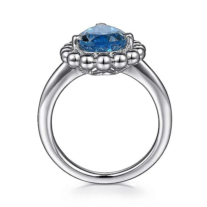 Gabriel & Co. Sterling Silver Blue Topaz Ring - Image 2