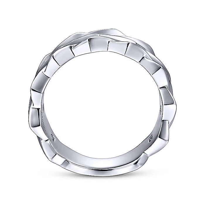Gabriel & Co Sterling Silver Chain Link Band - Image 2