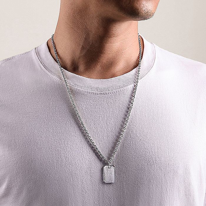 Gabriel & Co Sterling Silver Dog Tag Pendant - Image 2