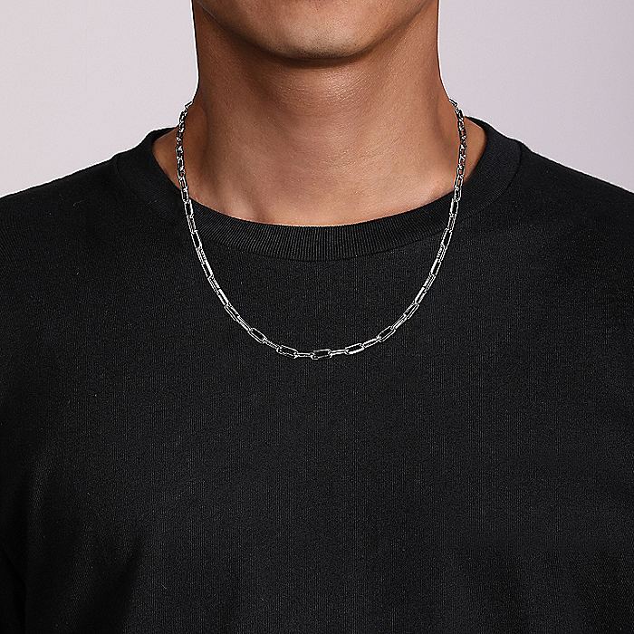 Gabriel & Co. Sterling Silver Faceted Chain - Image 3