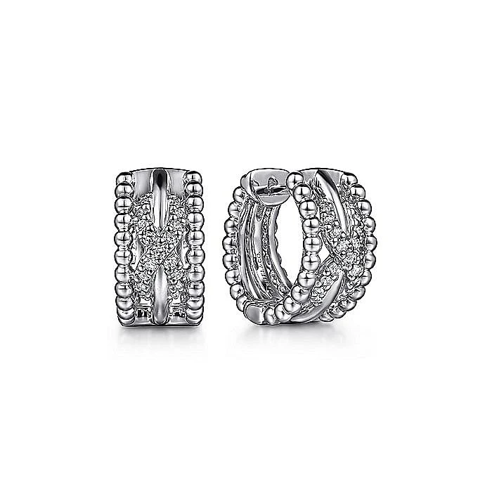 Gabriel & Co. Sterling Silver Huggie Earrings