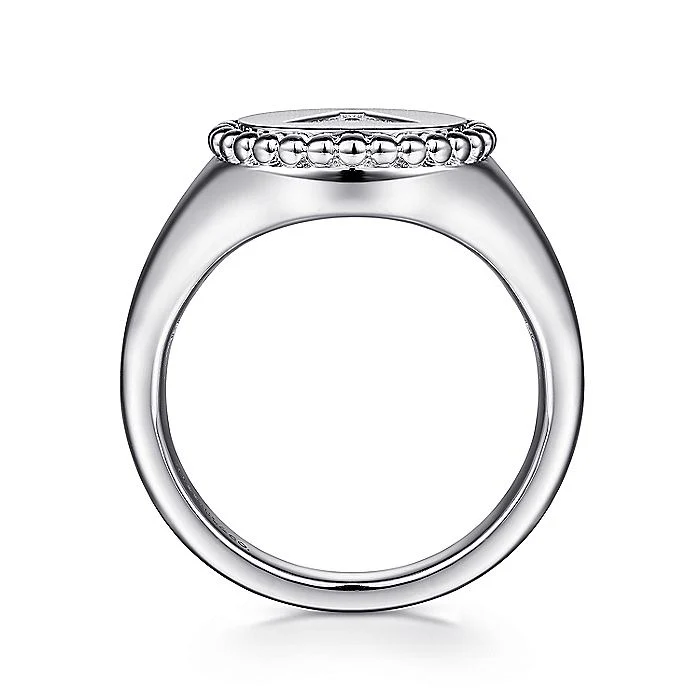 Gabriel & Co. Sterling Silver Initial A Signet Ring - Image 2