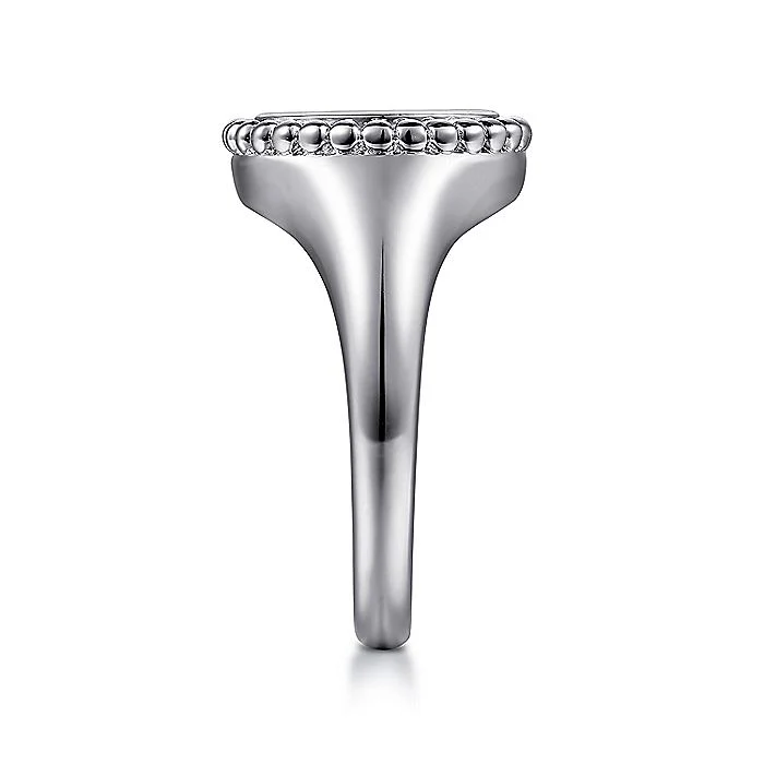 Gabriel & Co. Sterling Silver Initial A Signet Ring - Image 4