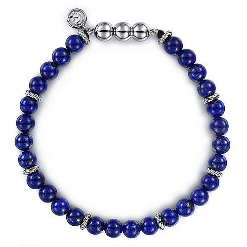 Gabriel & Co Sterling Silver Lapis Beads Bracelet