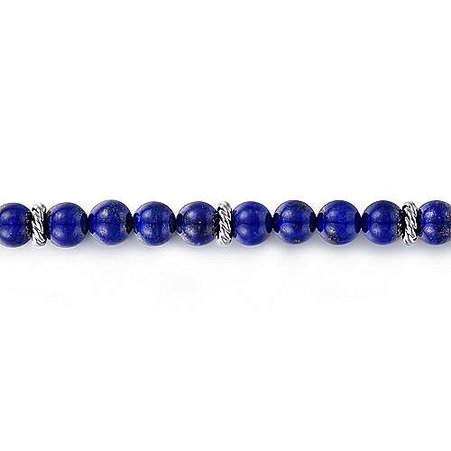 Gabriel & Co Sterling Silver Lapis Beads Bracelet - Image 2
