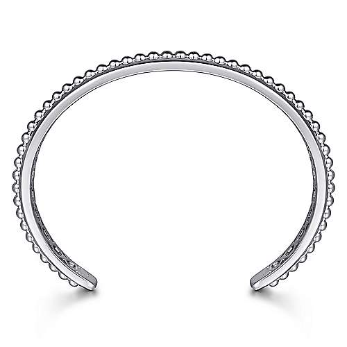 Gabriel & Co Sterling Silver Open Cuff Bracelet with Beaded Center - Image 3