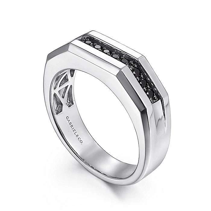Gabriel & Co Sterling Silver Ring with Black Spinel - Image 3