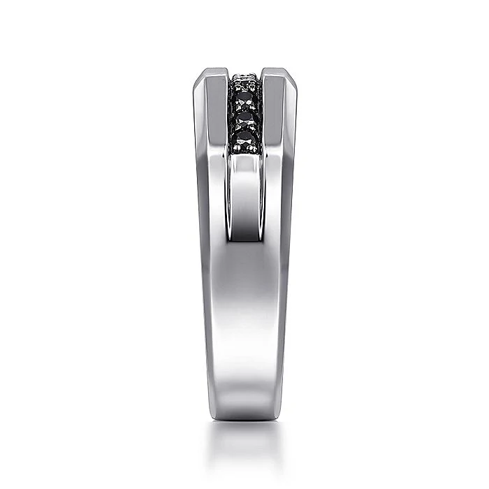Gabriel & Co Sterling Silver Ring with Black Spinel - Image 4