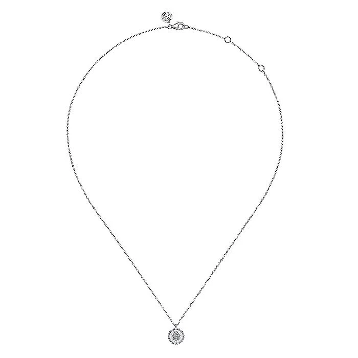 Gabriel & Co. Sterling Silver Round Bujukan Diamond Hamsa 17.5 Inch Necklace - Image 2
