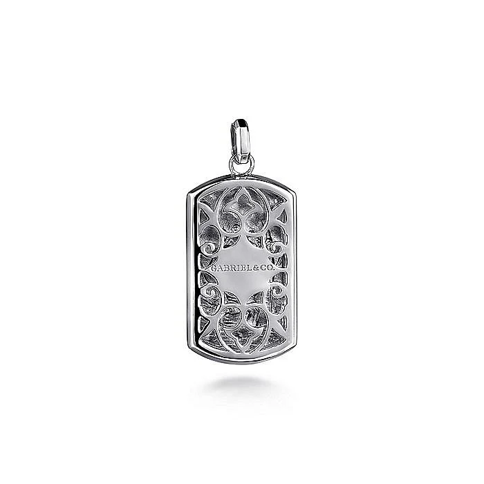 Gabriel & Co. Sterling Silver Saint Christopher Dog Tag Pendant - Image 2