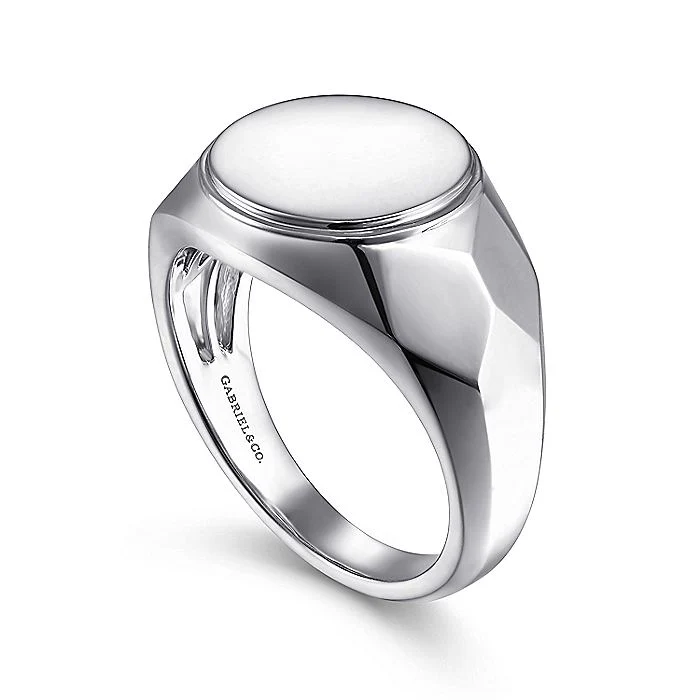 Gabriel & Co Sterling Silver Signet Ring - Image 3