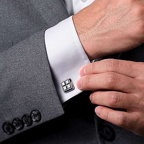 Gabriel & Co Sterling Silver Square Cufflinks - Image 2