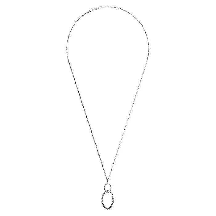 Gabriel & Co. Sterling Silver White Sapphire Bujukan Pendant Necklace - Image 2