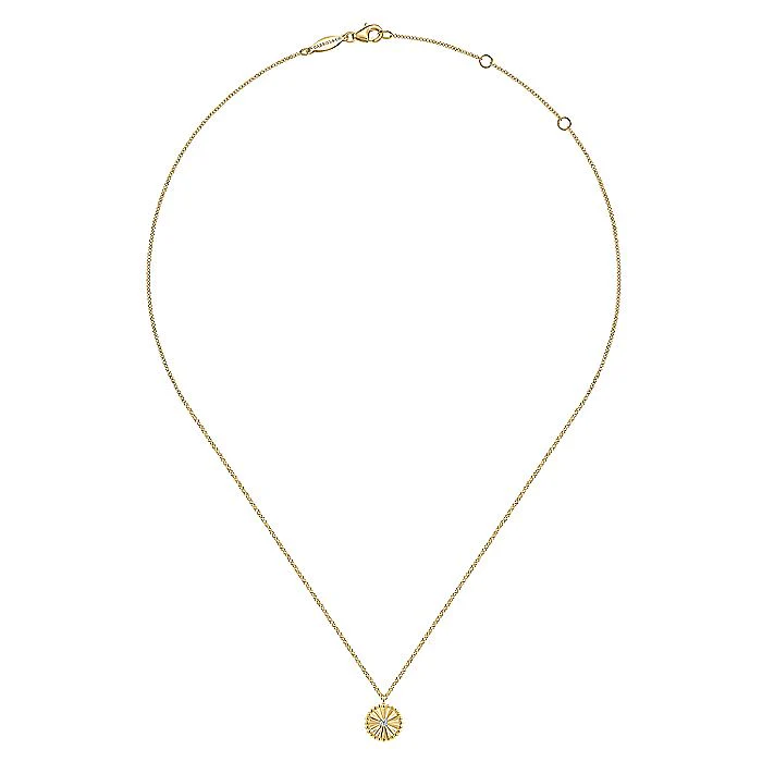 Gabriel & Co. White and Yellow Gold Diamond Bujukan Pendant - Image 2