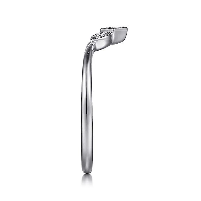 Gabriel & Co White Gold Curved Band - Image 4