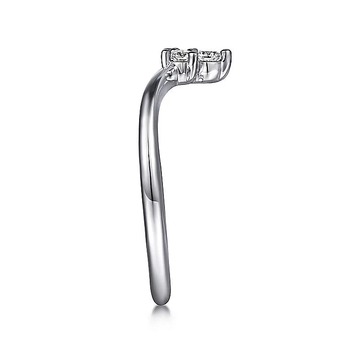 Gabriel & Co White Gold Curved Band - Image 4