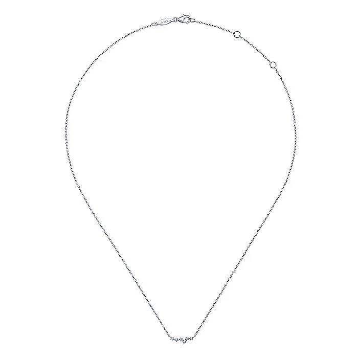 Gabriel & Co White Gold Diamond Constellation Necklace - Image 2