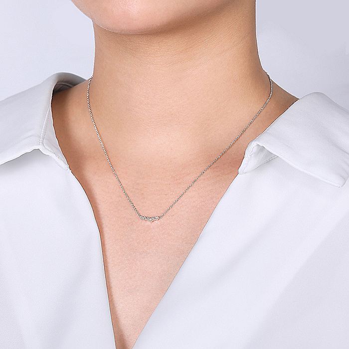 Gabriel & Co White Gold Diamond Constellation Necklace - Image 3