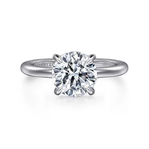 Gabriel & Co White Gold Oval Engagement Ring Mounting