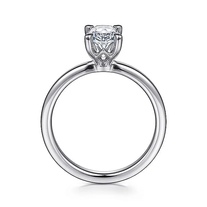 Gabriel & Co White Gold Oval Engagement Ring Mounting - Image 2