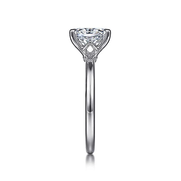 Gabriel & Co White Gold Oval Engagement Ring Mounting - Image 4
