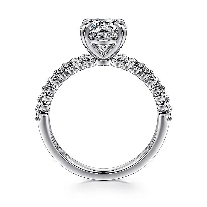 Gabriel & Co. White Gold Round Semi Mount Engagement Ring - Image 2