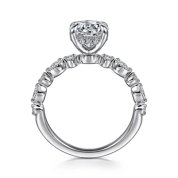 Gabriel & Co. White Gold Round Semi-Mount Engagement Ring - Image 2