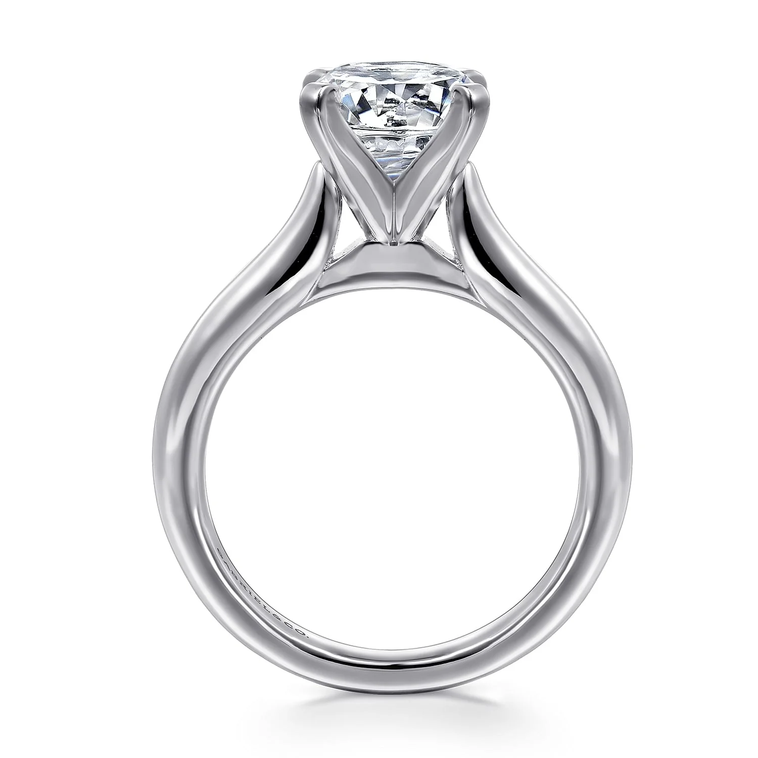 Gabriel & Co. White Gold Round Semi-Mount Engagement Ring - Image 2