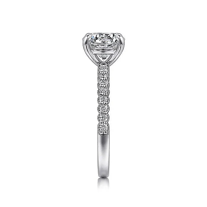 Gabriel & Co. White Gold Round Semi Mount Engagement Ring - Image 4