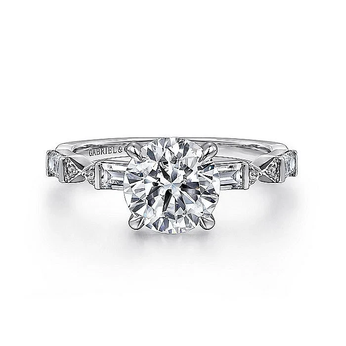Gabriel & Co. White Gold Semi Mount Engagement Ring