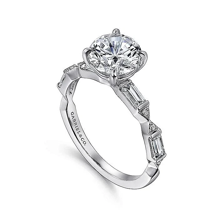 Gabriel & Co. White Gold Semi Mount Engagement Ring - Image 3