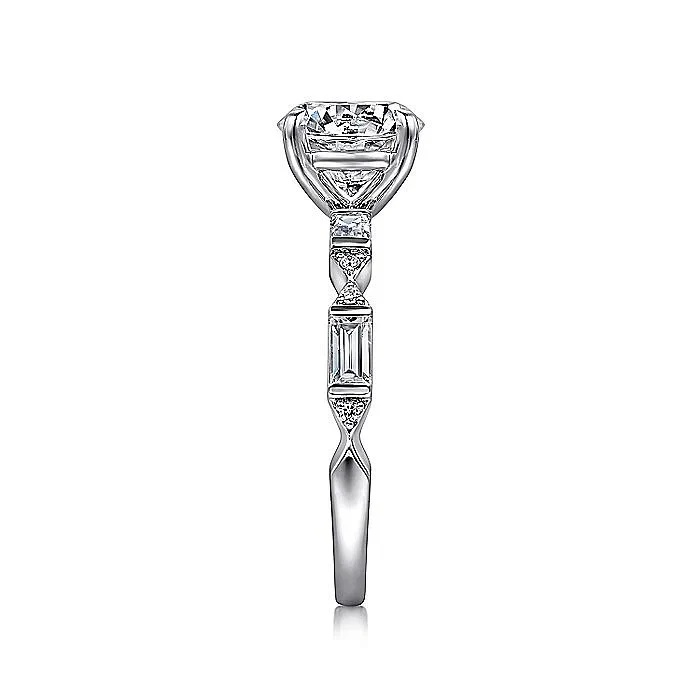 Gabriel & Co. White Gold Semi Mount Engagement Ring - Image 4