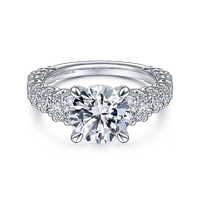 Gabriel & Co White Gold Tapered Semi-Mount Engagement Ring