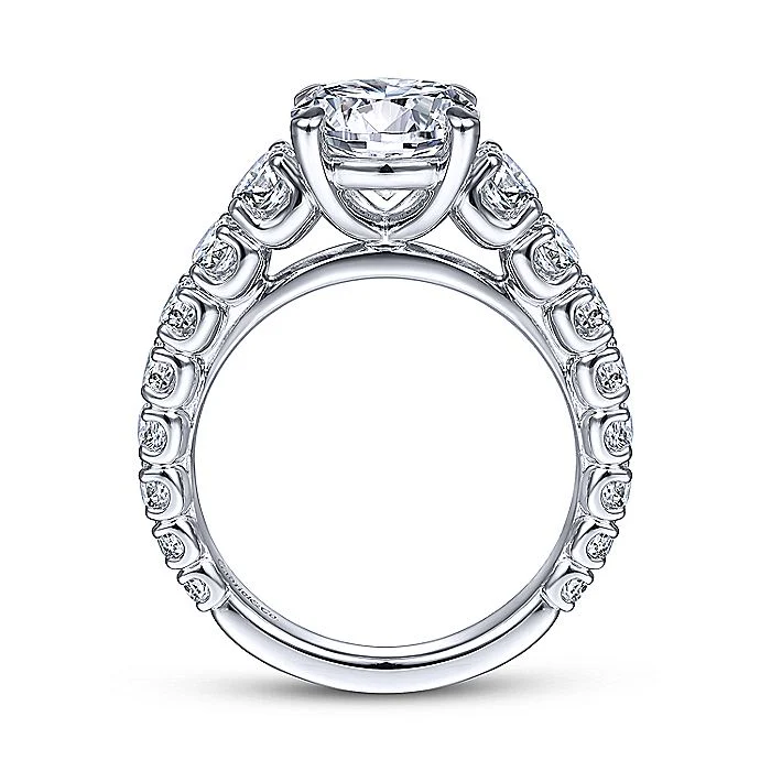 Gabriel & Co White Gold Tapered Semi-Mount Engagement Ring - Image 2