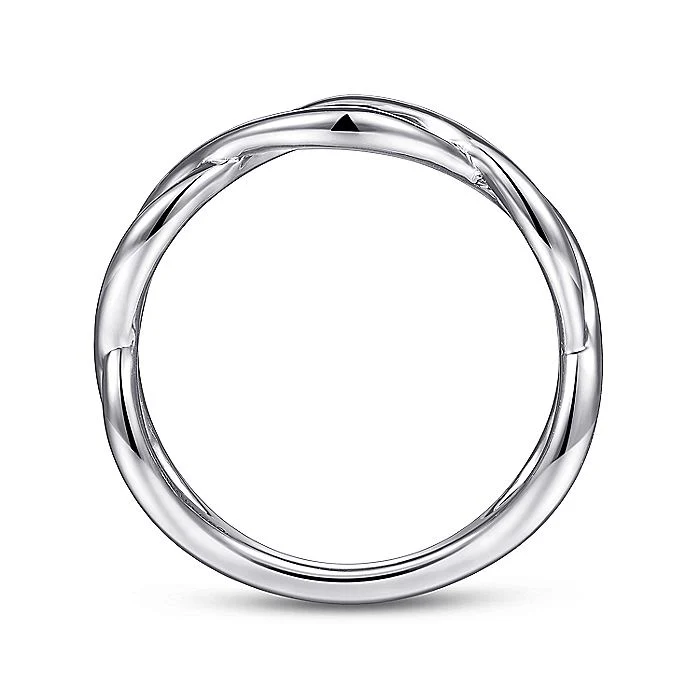 Gabriel & Co. White Gold Twisted Ring - Image 2